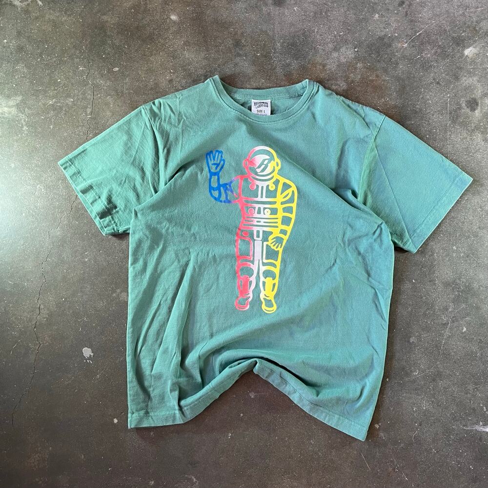 Modern Designer Billionaire boys club turquoise astronaut graphic T-shirt
